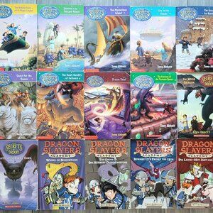 THE SECRETS OF DROON + DRAGON SLAYERS ACADEMY BOYS BOOKS LOT OF 15 TONY ABBOTT